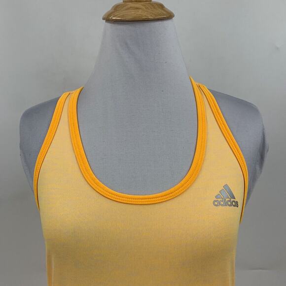 Adidas Tank Womens Extra Small Cheddar Climalite Racerback Vented Top *READ - Picture 5 of 13